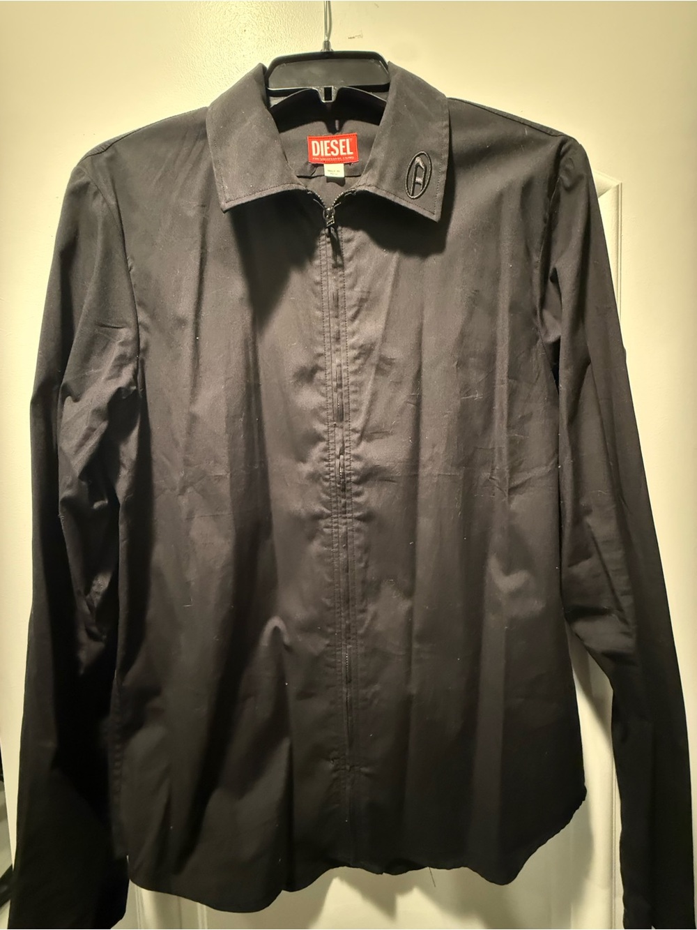 Diesel Black Lightweight Zip Shirt Jacket